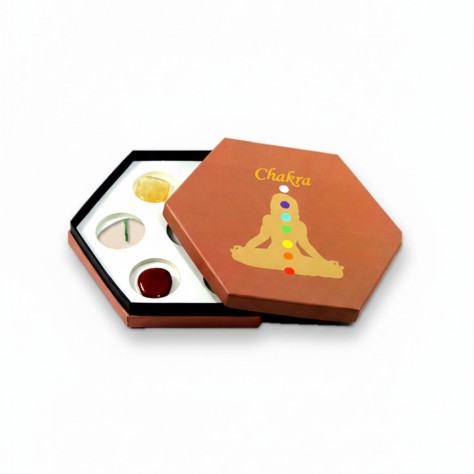 Caixa de Reiki em cartão - CX2Castanho